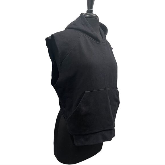 Osklen Rio De Janeiro Black Overlap Hooded Oversized Sweatshirt Sz S - Picture 3 of 9